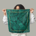Load image into Gallery viewer, Malachite Muse - 100% Organic Silk Scarf