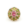 Load image into Gallery viewer, Multi Tourmaline Mix Cut Gemstone Jewelry Ring with Diamonds & 14k Gold