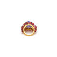 Load image into Gallery viewer, Natural Tanzanite and Pink Tourmaline With Diamond 18k Gold Ring