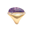 Load image into Gallery viewer, Lavender Quartz Organic Tumble Gemstone Jewelry Ring With Diamonds & 14k Gold