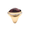 Load image into Gallery viewer, Amethyst Organic Tumble Gemstone Jewelry Ring with Diamonds & 14k