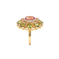 Load image into Gallery viewer, Multi Tourmaline Mix Cut Gemstone Jewelry Ring with Diamonds & 14k Gold