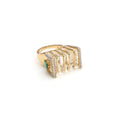 Load image into Gallery viewer, Gold Gemstone Jewelry Ring Crystal Carving With Emerald Oval Cut