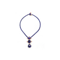 Load image into Gallery viewer, Tourmaline and Tanzanite Gemstone Gold Jewelry Necklace with Diamonds