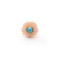 Load image into Gallery viewer, Turquoise and Pink Opal Flower Gemstone Jewelry Ring With 14k Gold & Diamonds
