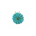 Load image into Gallery viewer, Emerald and Turquoise Gemstone 14 k Gold Jewelry Pendant