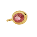 Load image into Gallery viewer, Pink Tourmaline Oval 14k Solid Yellow Gold Charm