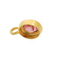 Load image into Gallery viewer, Pink Tourmaline Oval 14k Solid Yellow Gold Charm
