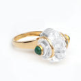Load image into Gallery viewer, Crystal and Emerald 14k Gold Ring