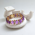 Load image into Gallery viewer, Amethyst With Citrine and Diamonds Bracelet