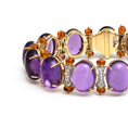Load image into Gallery viewer, Amethyst With Citrine and Diamonds Bracelet