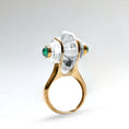 Load image into Gallery viewer, Crystal and Emerald 14k Gold Ring