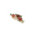 Load image into Gallery viewer, Emerald and Tourmaline Gemstone 14 k Gold Jewelry Brooch With Diamonds