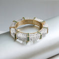 Load image into Gallery viewer, MAJESTIC OASIS Emerald Round Cuts Bangle with Crystal Quartz Fancy Carving 14 K GOLD