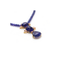 Load image into Gallery viewer, Tourmaline and Tanzanite Gemstone Gold Jewelry Necklace with Diamonds
