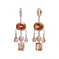 Load image into Gallery viewer, Tourmaline with Diamond Earrings
