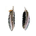 Load image into Gallery viewer, Natural Tourmaline Carving 18k Gold Earrings