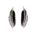 Load image into Gallery viewer, Natural Tourmaline Carving 18k Gold Earrings