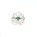 Load image into Gallery viewer, Emerald With Crystal and Diamonds Ring