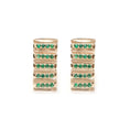 Load image into Gallery viewer, Crystal with Emerald Earrings14 K Gold Earring