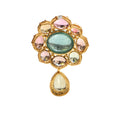 Load image into Gallery viewer, Tourmaline With Diamond Gemstone Pendant Jewelry in 18k Gold