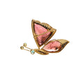 Load image into Gallery viewer, Emerald, Tourmaline With Diamond Butterfly Pendant Jewelry in 18k Gold