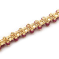 Load image into Gallery viewer, Natural Rubellite With Diamond 18k Gold Beaded Bracelet