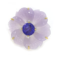 Load image into Gallery viewer, Tanzanite, Yttrium Fluorite Craving with Diamond Gemstone Ring In 14k Gold