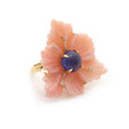 Load image into Gallery viewer, Tanzanite, Pink Opal Craving With Diamond 14k Gold Gemstone Ring