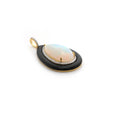 Load image into Gallery viewer, Ethiopian Opal Pear Cabs Gemstone Pendant in Black Onyx Pear Frame With Diamonds & 14K Gold