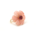 Load image into Gallery viewer, Pink Opal And Pink Tourmaline Gemstone 14k Rose Gold Ring