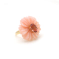Load image into Gallery viewer, Pink Opal And Pink Tourmaline Gemstone 14k Yellow Gold Ring