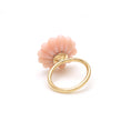 Load image into Gallery viewer, Pink Opal Carving And Tourmaline 14k Rose Gold Gemstone Jewelry Ring