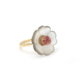 Load image into Gallery viewer, Crystal Carving And Tourmaline 14k Yellow Gold Gemstone Ring