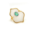 Load image into Gallery viewer, Crystal Carving And Emerald Gemstone Ring