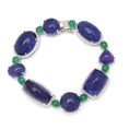Load image into Gallery viewer, Natural Tanzanite, Emerald With Diamond 18k Gold Bracelet