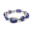 Load image into Gallery viewer, Natural Tanzanite, Emerald With Diamond 18k Gold Bracelet