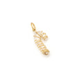 Load image into Gallery viewer, 18k Gold Crystal Carving Charm For Jewelry Making