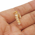 Load image into Gallery viewer, 18k Gold Crystal Carving Charm For Jewelry Making