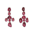 Load image into Gallery viewer, Natural Tourmaline With Diamond 18k Gold Earrings
