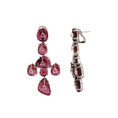 Load image into Gallery viewer, Natural Tourmaline With Diamond 18k Gold Earrings