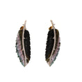 Load image into Gallery viewer, Natural Tourmaline Carving 18k Gold Earrings