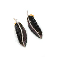 Load image into Gallery viewer, Natural Tourmaline Carving 18k Gold Earrings