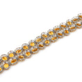 Load image into Gallery viewer, Natural Citrine And Diamond 18k Solid White Gold Bracelet