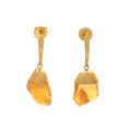 Load image into Gallery viewer, Natural Fire Opal Gemstone 18k Gold Earring Jewelry