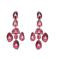 Load image into Gallery viewer, Natural Tourmaline With Diamond 18k Gold Earrings