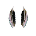 Load image into Gallery viewer, Natural Tourmaline Carving 18k Gold Earrings