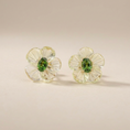 Load image into Gallery viewer, Natural Lemon Quartz & Tsavorite 14K Solid Gold Earrings | Handcrafted Fine Jewelry