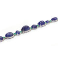 Load image into Gallery viewer, Natural Tanzanite and Emerald 18K gold bracelet back view - NFJSD-1473