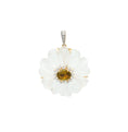 Load image into Gallery viewer, Natural Crystal Carving and Tourmaline 18K gold pendant front view - NFJSD-1734